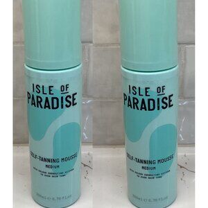 NEW! ISLE OF PARADISE LOT OF 2 Medium Self-Tanning Mousse - 6.76oz Each